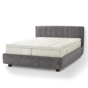 Letti Moderni Bett Calma in der Farbe Ash, ideal für klare und ruhige Schlafzimmerkonzepte
